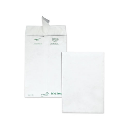 Picture of Lightweight 14 lb Tyvek Catalog Mailers, #6 1/2, Square Flap, Redi-Strip Adhesive Closure, 6 x 9, White, 100/Box