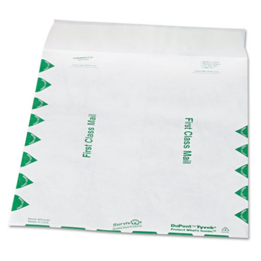 Picture of Lightweight 14 lb Tyvek Catalog Mailers, First Class, #12 1/2, Square Flap, Redi-Strip Closure, 9.5 x 12.5, White, 100/Box