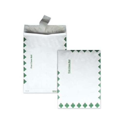 Picture of Heavy 18 lb Tyvek Open End Expansion Mailers, First Class, #13 1/2, Square Flap, Redi-Strip Closure, 10 x 13, White, 100/CT