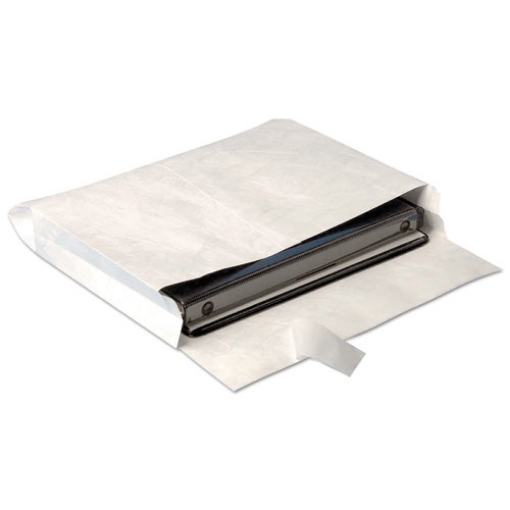 Picture of Lightweight 14 lb Tyvek Open End Expansion Mailers, #13 1/2, Square Flap, Redi-Strip Adhesive Closure, 10 x 13, White, 100/CT