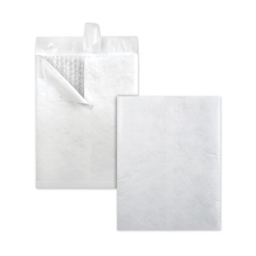 Picture of Bubble Mailer of DuPont Tyvek, #13 1/2, Square Flap, Redi-Strip Adhesive Closure, 10 x 13, White, 25/Box