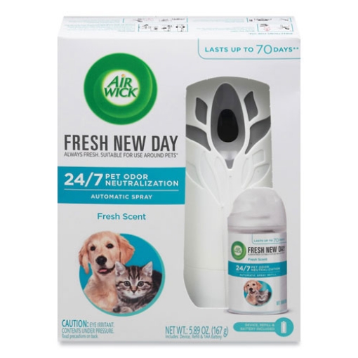 Picture of Pet Odor Neutralization Automatic Spray Starter Kit, 6 x 2.25 x 7.75, White/Gray, 4/Carton