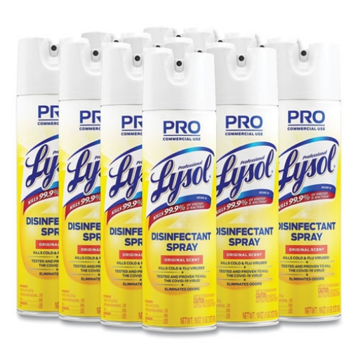 Picture of Disinfectant Spray, Original Scent, 19 Oz Aerosol Spray, 12/carton