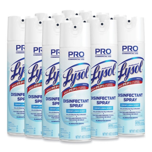 Picture of Disinfectant Spray, Crisp Linen, 19 Oz Aerosol Spray, 12/carton