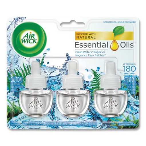 Picture of Scented Oil Refill, Fresh Waters, 0.67 Oz, 3/pack, 6 Packs/carton