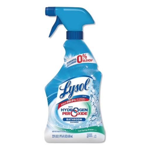 Picture of Bathroom Cleaner With Hydrogen Peroxide, Cool Spring Breeze, 22 Oz Trigger Spray Bottle