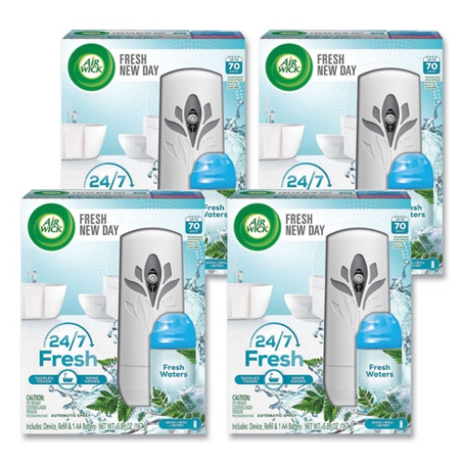 Picture of Freshmatic Ultra Automatic Starter Kit, 5.94 x 3.31 x 7.63, White, Fresh Waters, 4/Carton