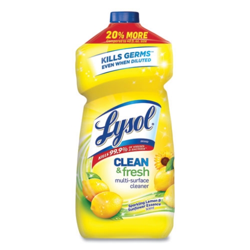 Picture of Clean And Fresh Multi-Surface Cleaner, Sparkling Lemon And Sunflower Essence, 48 Oz Bottle, 9/carton