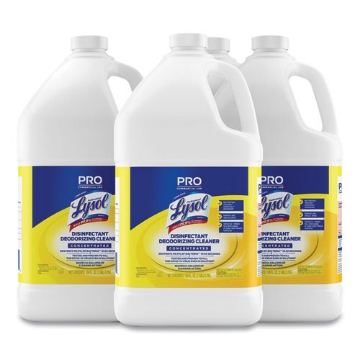 Picture of Disinfectant Deodorizing Cleaner Concentrate, Lemon Scent, 128 oz Bottle, 4/Carton