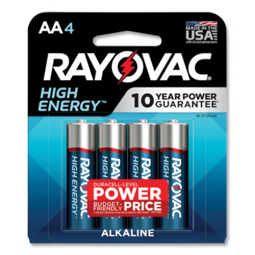 Picture of High Energy Premium Alkaline Aa Batteries, 4/pack