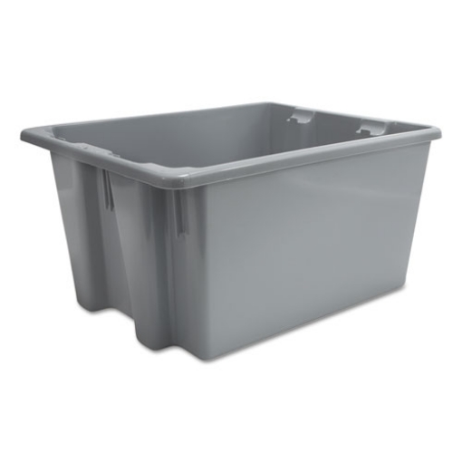 Picture of PALLETOTE BOX, 9.72 GAL, 19.5" X 15.5" X 10", GRAY, 10/CARTON