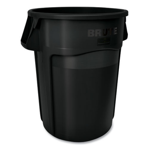 Picture of Brute Container, 55 gal, Resin, Black, 3/Carton