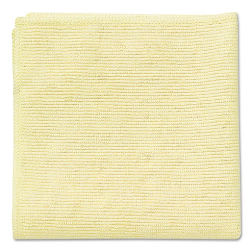 Picture of Microfiber Cleaning Cloths, 16 X 16, Yellow, 24/pack