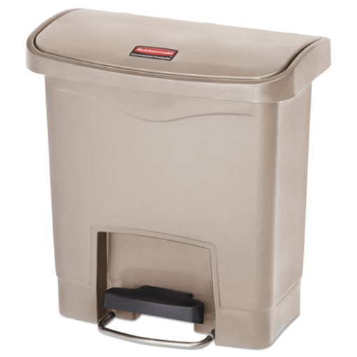 Picture of Streamline Resin Step-On Container, End Step Style, 4 gal, Resin, Beige