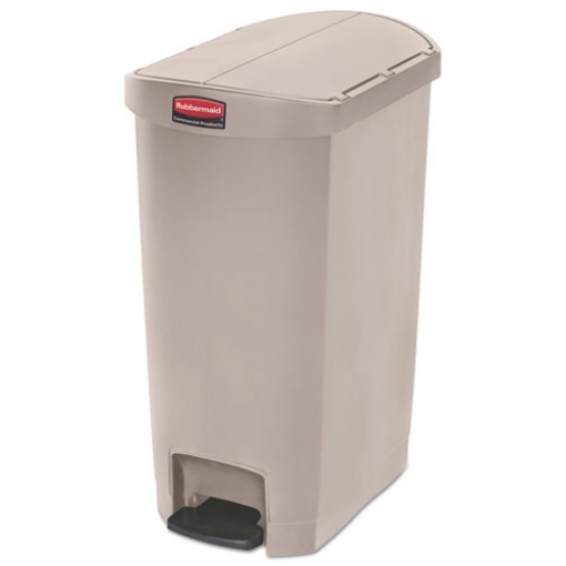 Picture of Streamline Resin Step-On Container, End Step Style, 13 gal, Polyethylene, Beige
