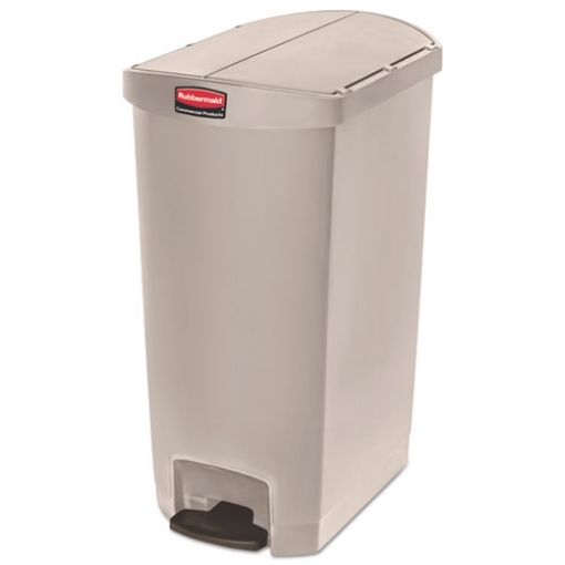 Picture of Streamline Resin Step-On Container, End Step Style, 18 gal, Polyethylene, Beige
