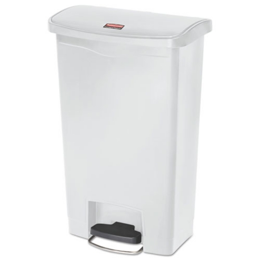 Picture of Streamline Resin Step-On Container, Front Step Style, 13 gal, Polyethylene, White