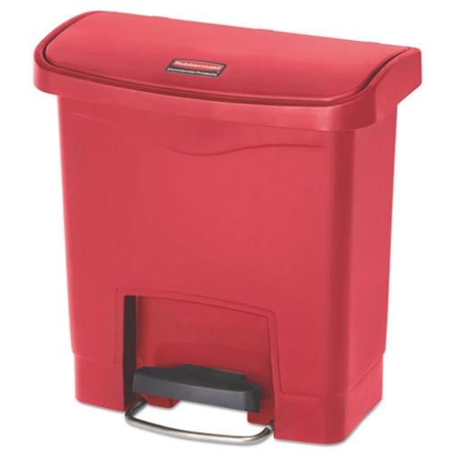 Picture of Streamline Resin Step-On Container, Front Step Style, 4 gal, Polyethylene, Red