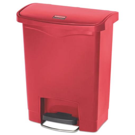 Picture of Streamline Resin Step-On Container, Front Step Style, 8 gal, Polyethylene, Red