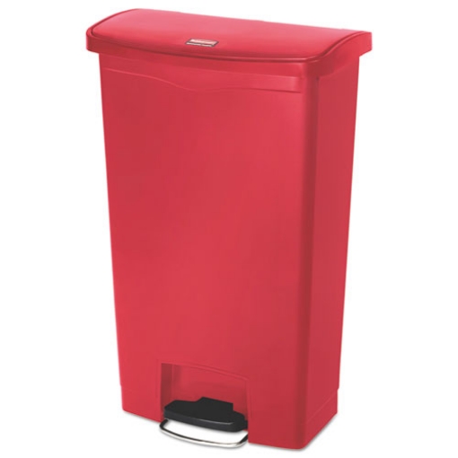 Picture of Streamline Resin Step-On Container, Front Step Style, 18 gal, Polyethylene, Red