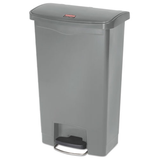 Picture of Streamline Resin Step-On Container, Front Step Style, 13 gal, Polyethylene, Gray