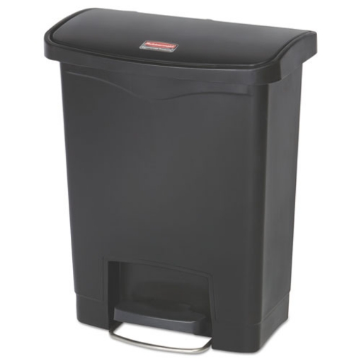 Picture of Streamline Resin Step-On Container, Front Step Style, 8 gal, Polyethylene, Black