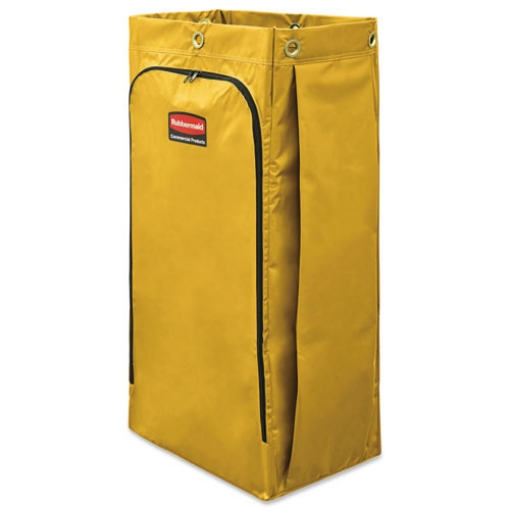 Picture of Vinyl Cleaning Cart Bag, 34 Gal, 17.5" X 33", Yellow