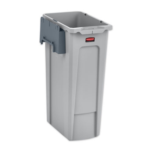 Picture of slim jim recycling station kit, 23 gal, resin, gray