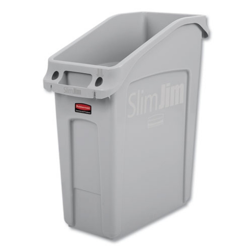 Picture of Slim Jim Under-Counter Container, 13 Gal, Polyethylene, Gray