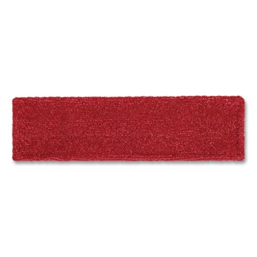 Picture of Adaptable Flat Mop Pads, Microfiber, 19.5 X 5.5, Red, 12/carton