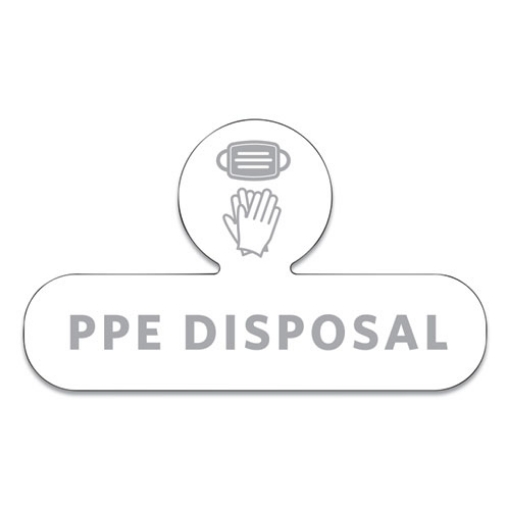 Picture of Medical Decal, Ppe Disposal, 9.5 X 5.6, White