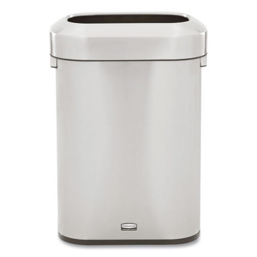 Picture of Refine Series Waste Receptacle, 15 gal, Plastic/Stainless Steel