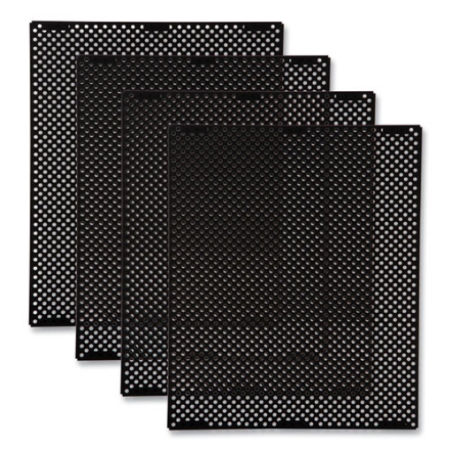 Picture of Medium General Purpose Perforated Panels for Tailor and Landmark Series Containers, 20.72" x 0.5" x 27.95", Black, 4/Carton