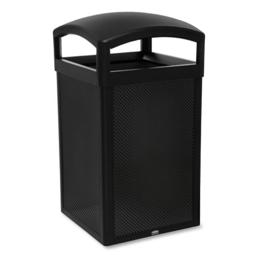 Picture of TAILOR Decorative Outdoor Waste Receptacle Frames, 51 gal, Metal, Black