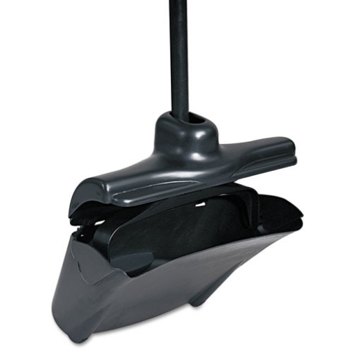 Picture of Lobby Pro Upright Dustpan, With Cover, 12.5w X 37h, Plastic Pan/metal Handle, Black