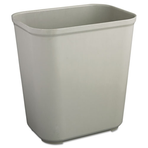 Picture of Fire Resistant Wastebasket, 7 gal, Fiberglass, Gray