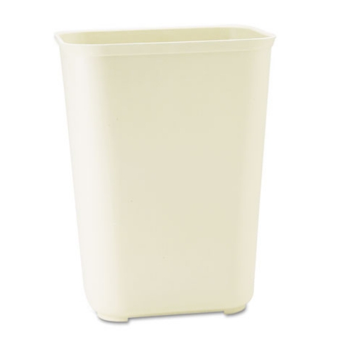 Picture of Fiberglass Wastebasket, 10 gal, Fiberglass, Beige