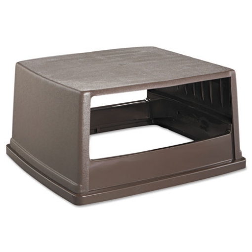 Picture of Glutton Receptacle, Hooded Top Without Door, Rectangular, 23w X 26.63d X 13h, Brown