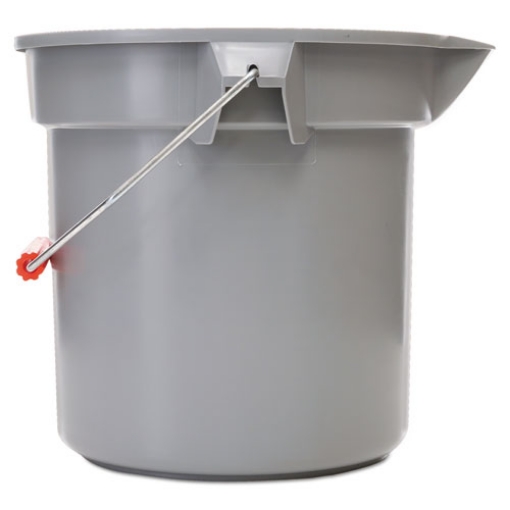 Picture of 14 Quart Round Utility Bucket, Plastic, Gray, 12" dia