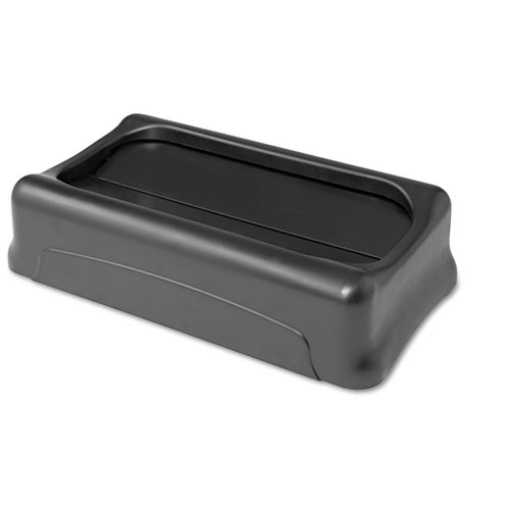 Picture of Swing Top Lid for Slim Jim Waste Containers, 11.38w x 20.5d x 5h, Black