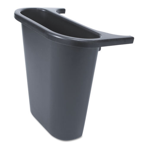 Picture of Saddle Basket Recycling Bin, Plastic, Black