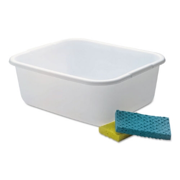 Picture of Microban Dishpan, 4.5 Gal, 14.5" X 12.5" X 5.7", White, 6/carton