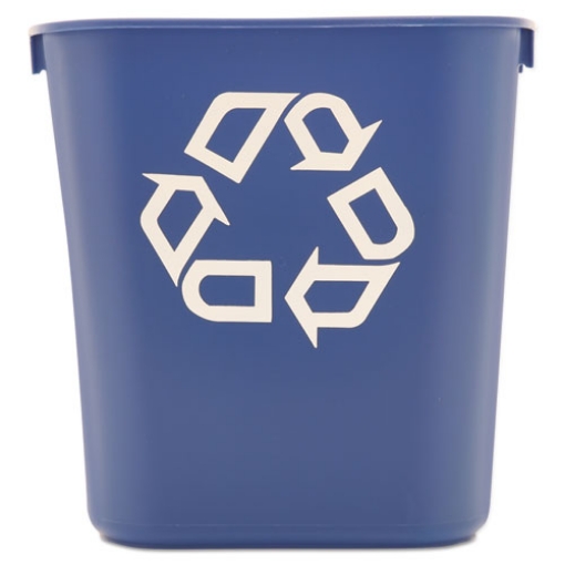 Picture of Deskside Recycling Container, Small, 13.63 qt, Plastic, Blue