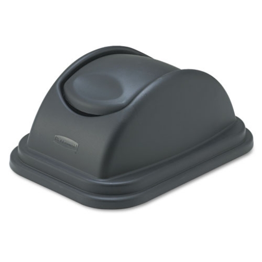 Picture of Rectangular Free-Swinging Plastic Lids, Black