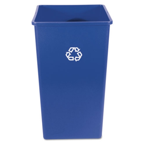 Picture of Square Recycling Container, 50 gal, Plastic, Blue