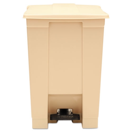 Picture of Indoor Utility Step-On Waste Container, 12 gal, Plastic, Beige