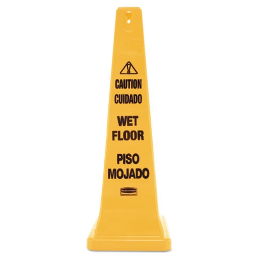Picture of Multilingual Wet Floor Safety Cone, 12.25 X 12.25 X 36