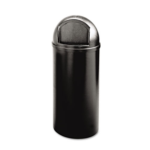 Picture of Marshal Classic Container, 25 gal, Plastic, Black