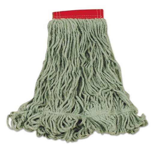 Picture of Super Stitch Blend Mop Heads, Cotton/synthetic, Green, Large