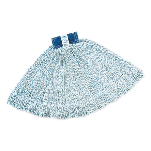 Picture of Super Stitch Finish Mops, Cotton/synthetic, White, Large, 1-In. Blue Headband